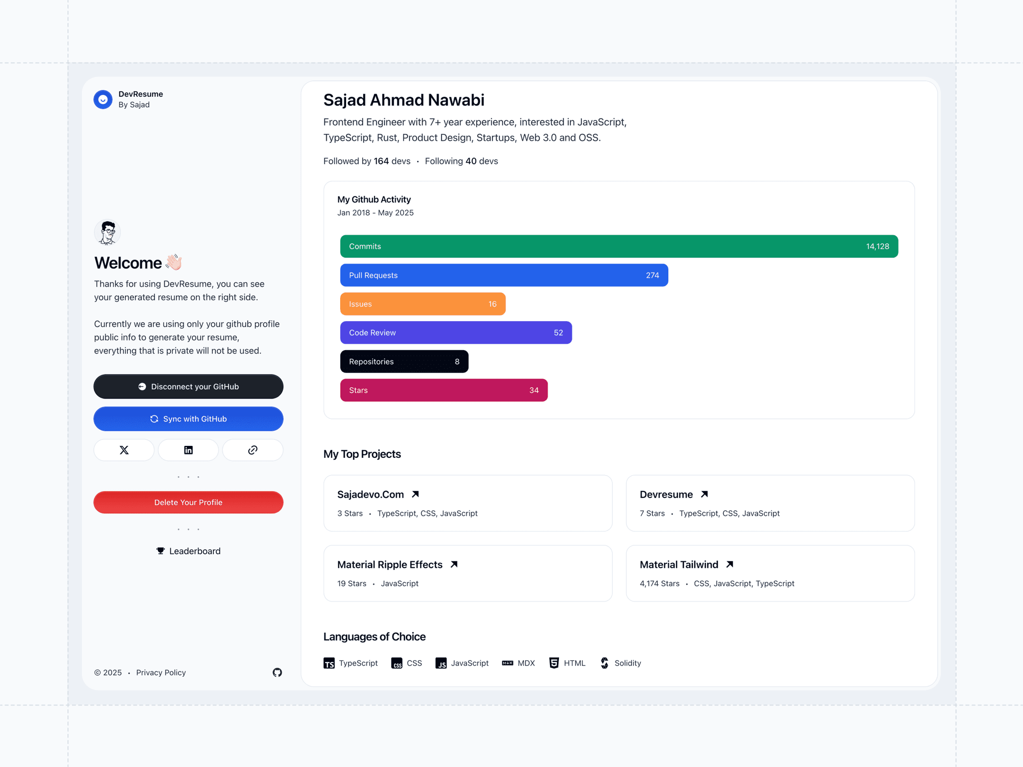 DevResume - Portfolio Builder
