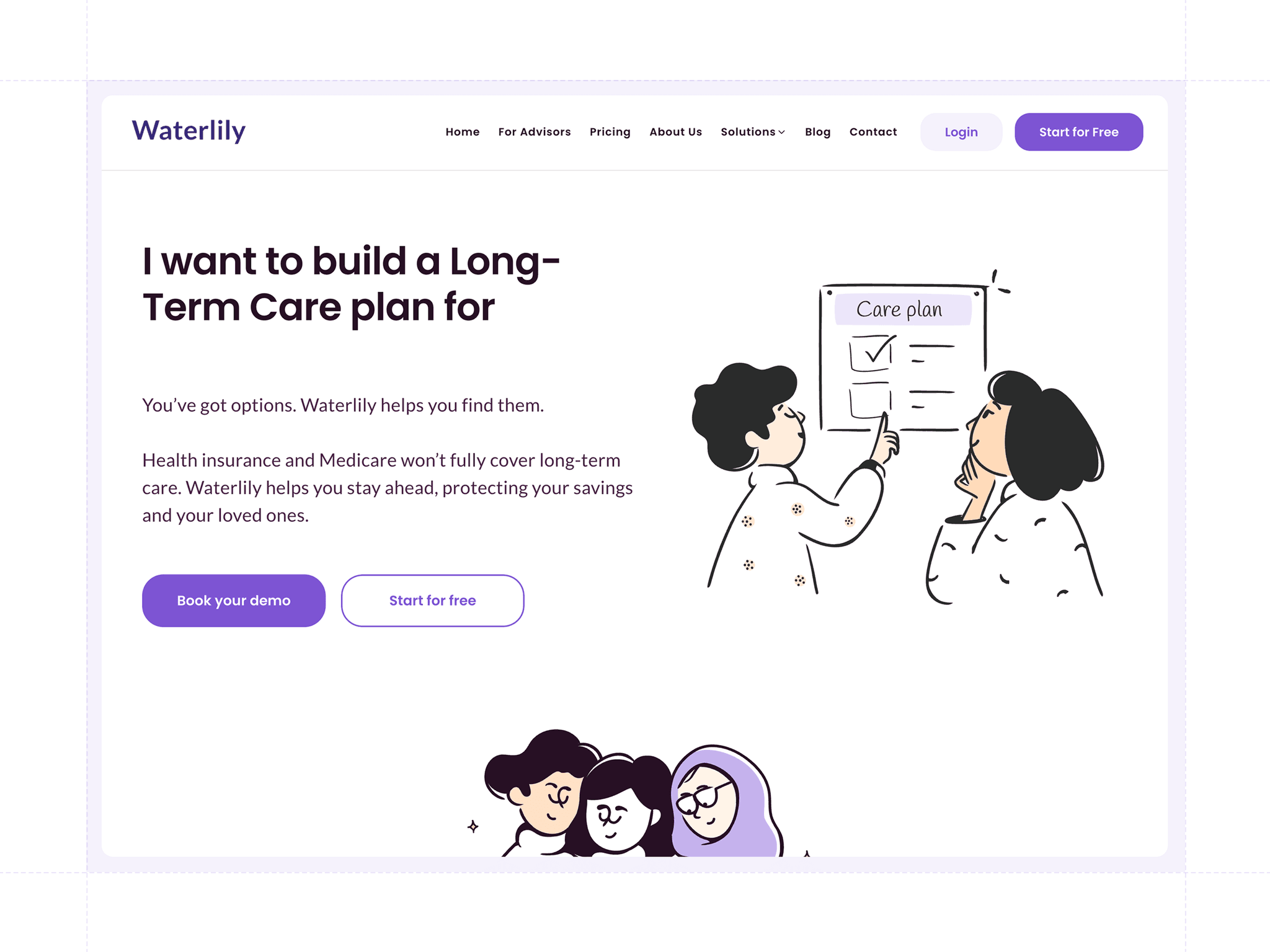 Waterlily - AI-Powered Long-Term Care Planning